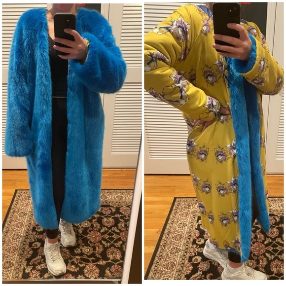 Free People Vibrant Blue Long Coat - Picture 7 of 16